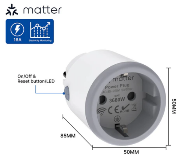 Moes Smart Plug wifi stopcontact schakelaar power monitoring