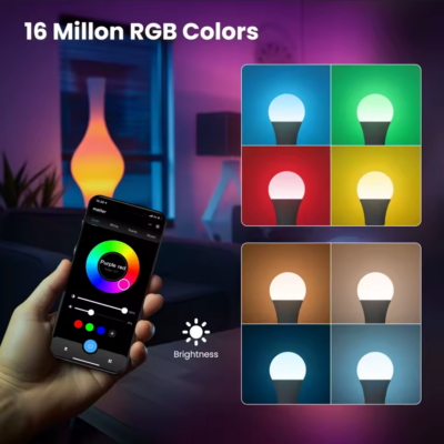 Smart LED Lamp E27 Met Matter Dimbare Bulb 2700-6500K+RGB colors