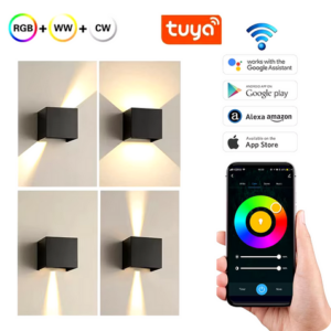 Wifi LED Up-Down Lamp RGBCW Voor Buiten van Aluminium hoeken