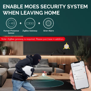 Moes Menselijke Aanwezigheids Radar golf Bewegingsdetector magnetische basis op Batterij info 4