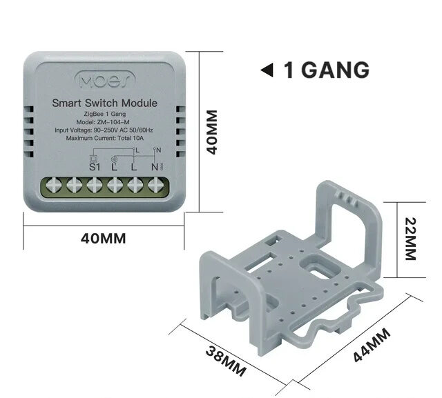Moes Mini Zigbee Inbouw Schakelaar 1 gang