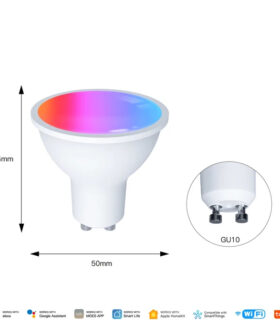 Moes Wifi RGB+WW+KW Slimme Led Lamp Matter Gu10