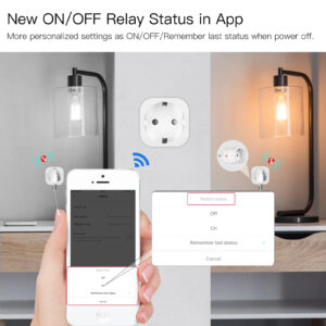 Moes Zigbee Stopcontact Schakelaar met energie verbruik meter info