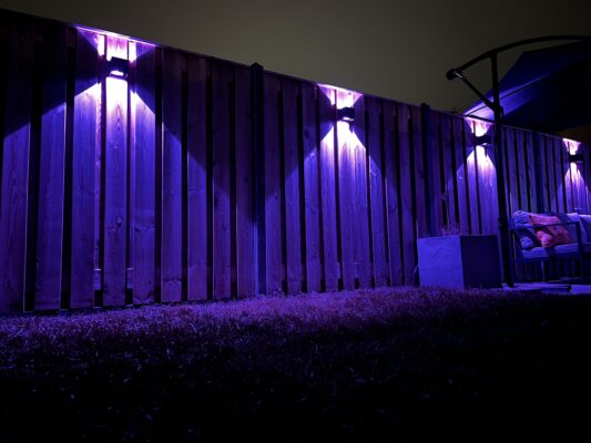 Wifi LED Up-Down Lamp RGBCW Voor Buiten van Aluminium rood paars