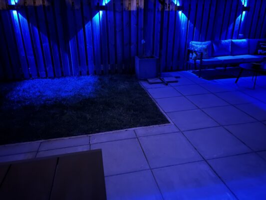 Wifi LED Up-Down Lamp RGBCW Voor Buiten van Aluminium rood paars Blauw