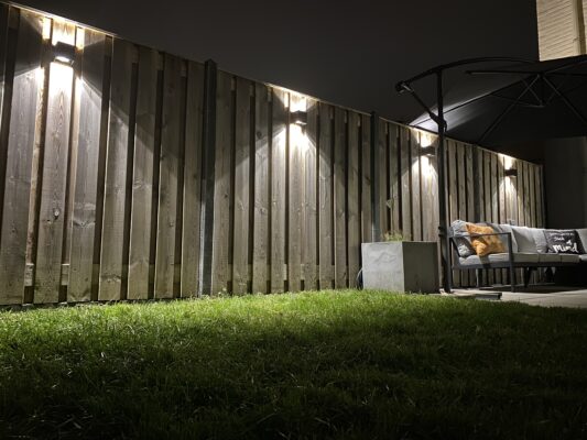 Wifi LED Up-Down Lamp RGBCW Voor Buiten van Aluminium wit