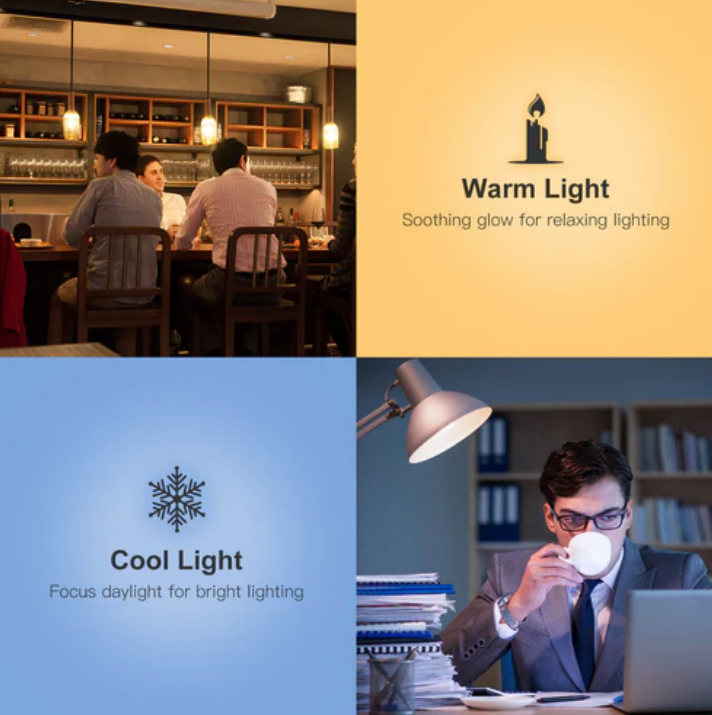 Moes Filament Lamp WIFI LED E27 Dimbaar 2700K-6500K 7W impressie 2