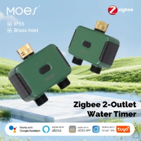 MOES Zigbee Smart Watertimer 2-Uitgangen Tuin Irrigatie